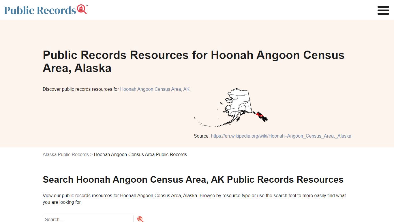 Hoonah Angoon Census Area Public Records Search